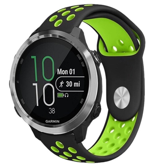 INCOVER Smartwatch 20mm Hullet Silikon Reim - Svart / Grønn