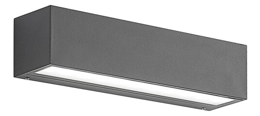 Lucande Lengo LED-vegglampe, 25 cm, grafitt, 1-lk.