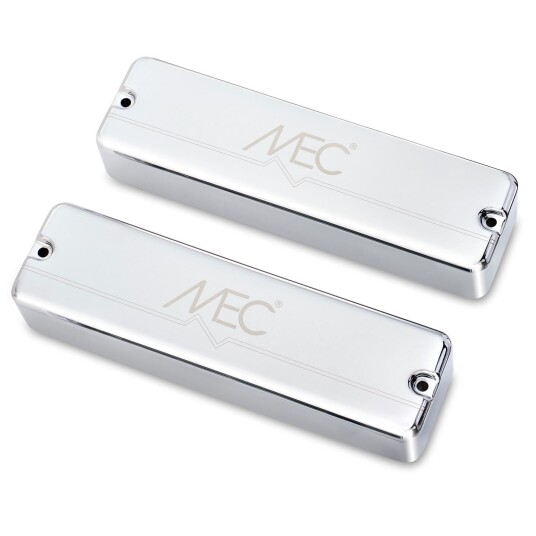 Mec Active Soapbar Bass Pickup Set Metal Cover, 6-String - Chrome Mec Active Soapbar Bass Pickup Set Metal Cover, 6-String - Chrome