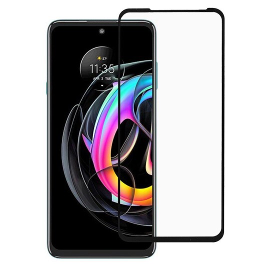 INCOVER Motorola Edge 20/20 Pro Skjermbeskytter Herdet Glass - Gjennomsiktig m. Svart Kant