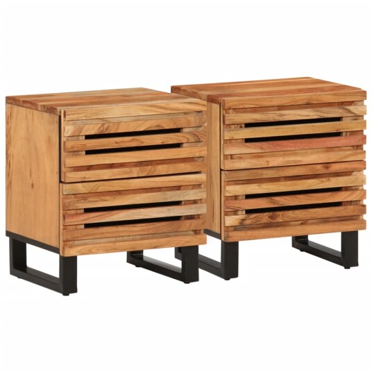  Nattbord 2 stk 40x34x46 cm heltre akasie 377429