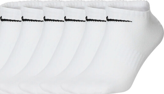 Nike Everyday Lightweight Training No-Show Socks 6pk Hvit L