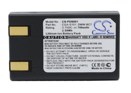Cameron Sino Batteri til Panasonic Lumix DMC-F7