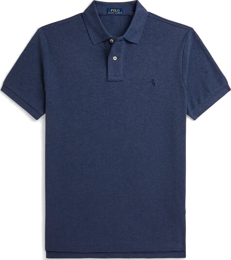 Polo Ralph Lauren The Iconic Custom Slim Fit Mesh Polo Navy XS