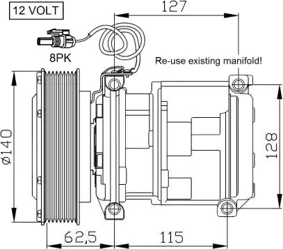 AC kompressor NRF 32661 AC kompressor NRF 32661