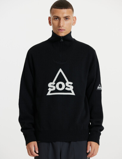 SOS Tignes Uni Windstopper Knit - Black - S