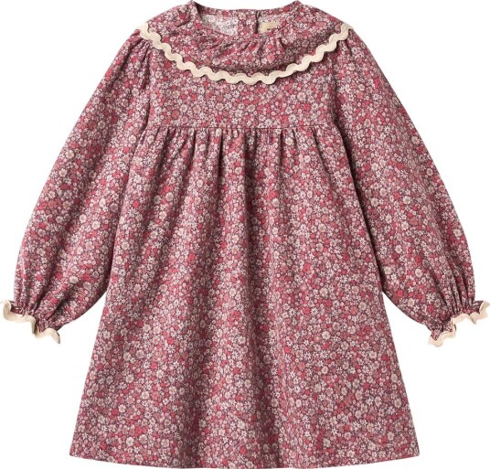 Wheat Dress L/S Collar Elvira Purple 128 Wheat Dress L/S Collar Elvira Purple 128