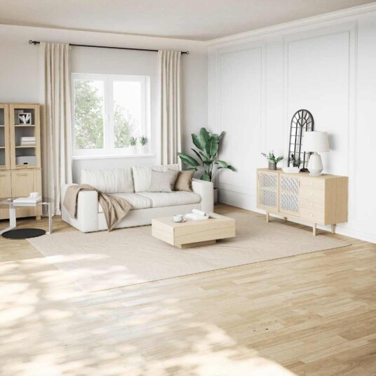 vidaXL Shaggy-teppe kremhvit 240x340 cm polyester