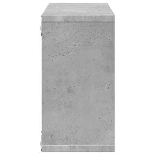 Veggskap 100x16x30 cm betonggrå konstruert tre