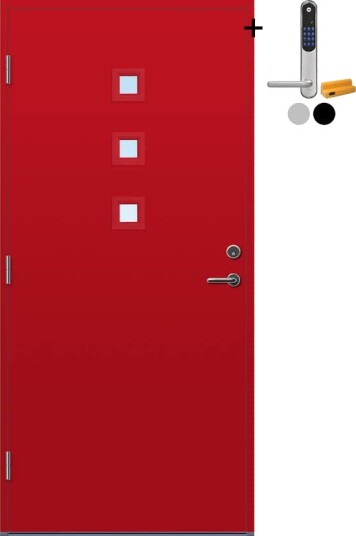 Ytterdør Bygg1 Odda Klarglass med Yale Doorman Classic Home Ytterdør Bygg1 Odda Klarglass med Yale Doorman Classic Home
