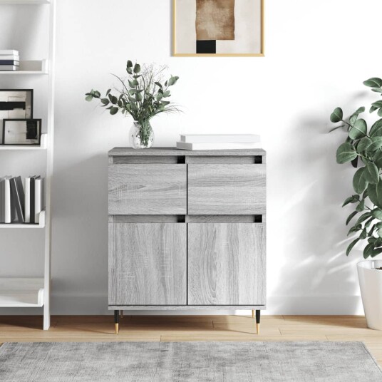 vidaXL Skjenk grå sonoma 60x35x70 cm konstruert tre vidaXL Skjenk grå sonoma 60x35x70 cm konstruert tre