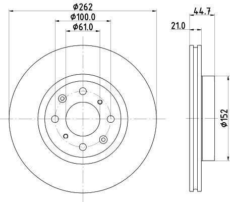 Bremseskive HELLA 8DD 355 134-691