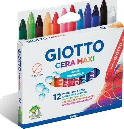 Giotto Cera Wax Crayons Maxi 12 pcs BL