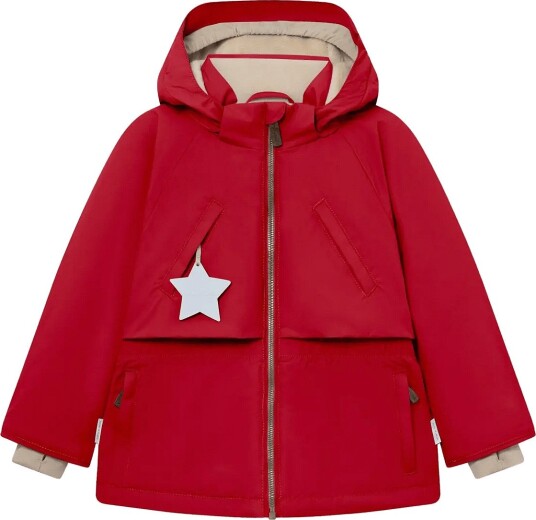 MINI A TURE Matalgeana Fleece Lined Winter Jacket. Grs Red 104