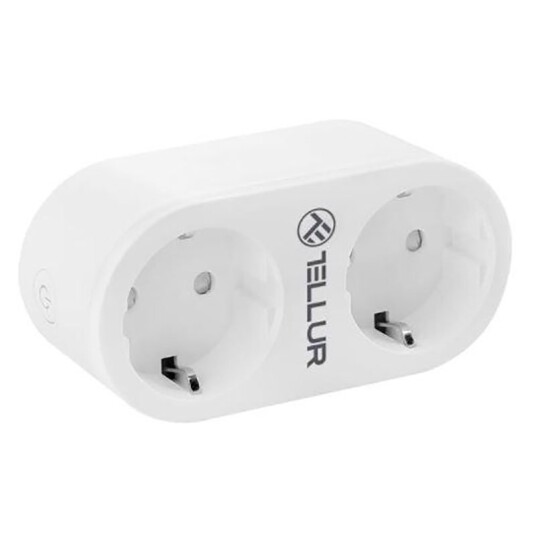 Tellur WiFi stikkontakt med energimåler 2 pk Tellur WiFi stikkontakt med energimåler 2 pk