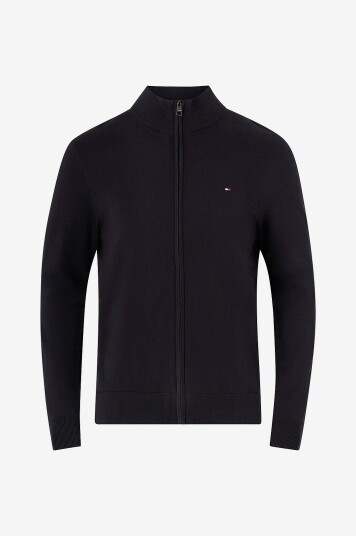 Tommy Hilfiger Kardigan Essential Cotton Zip Thru Svart