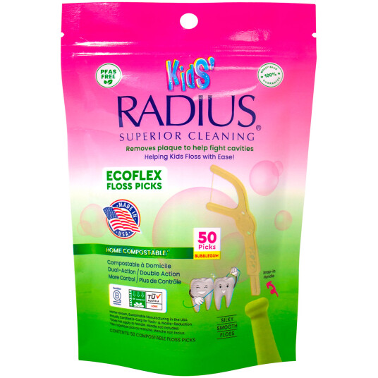 Tanntråd for barn Komposterbar RADIUS EcoFlex Floss Picks 50 pcs. Tanntråd for barn Komposterbar RADIUS EcoFlex Floss Picks 50 pcs.