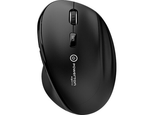 Powerton Mus Powerton Cloe Mus, 1600Dpi, 2,4 [Ghz], Optisk, 6 Klasse, Trådløs, Svart, 1 Stk Aa, Ergonomisk