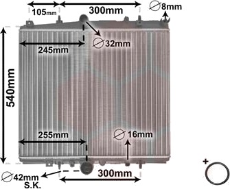 VAN WEZEL 40002237 Radiator motorkjøling