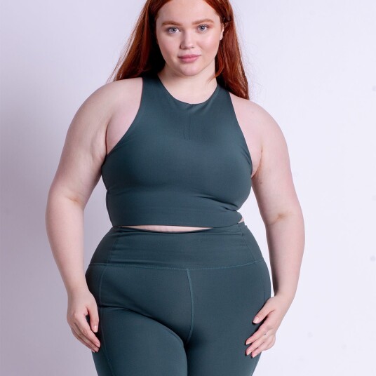 Girlfriend Collective Dylan Crop topp grønn Størrelse: XL Kvinner