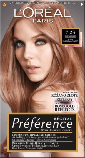 L'orèal Paris L'Oreal Recital Preference Hair dye 7.23 Rich Rose