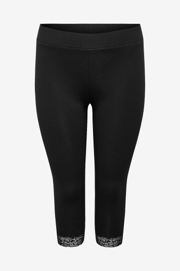 Only Carmakoma Leggings carTime Life Calf Lace Leggings Svart