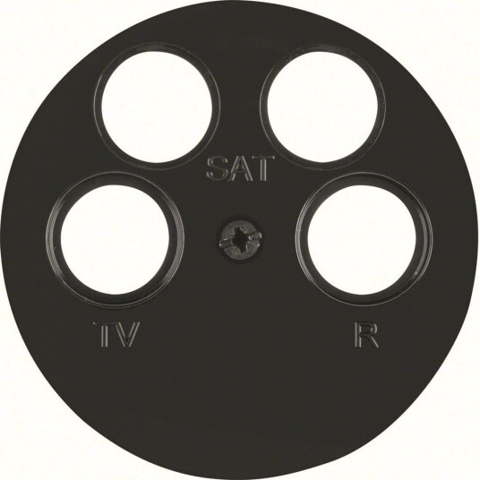 Hager 14842045 Midtbrikke R/tv/2 X SAT R.1/r.3 Svart