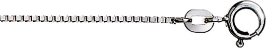 Pan Jewelry Veneziansk kjede i 375 hvitt gull 0,7 mm 45 cm