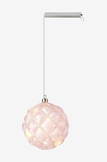 Markslöjd   PEARL glassdekor 15 cm   Rosa