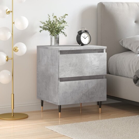 vidaXL Nattbord betonggrå 40x35x50 cm konstruert tre