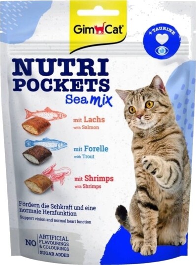 Gimcat Nutri Pockets Sea Mix Kattegodbit 150 G Gimcat Nutri Pockets Sea Mix Kattegodbit 150 G