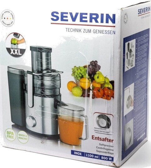 SEVERIN ES 3570 - saftpresser - rustfrit stl/sort