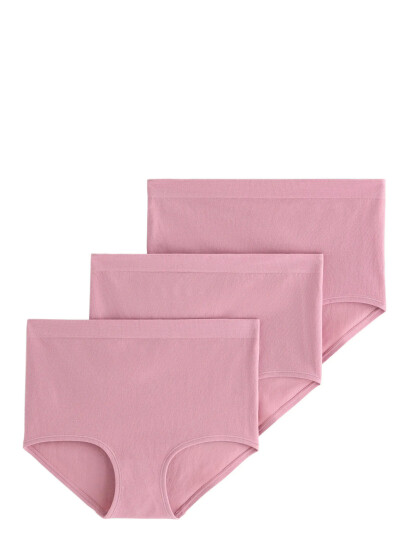 Lindex Brief Sally High Seam 3 Pack Pink XL