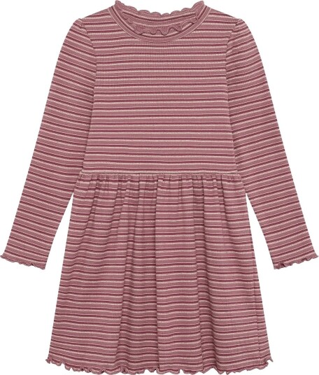 Minymo Dress Ls Rib NOSTALGIA ROSE 122