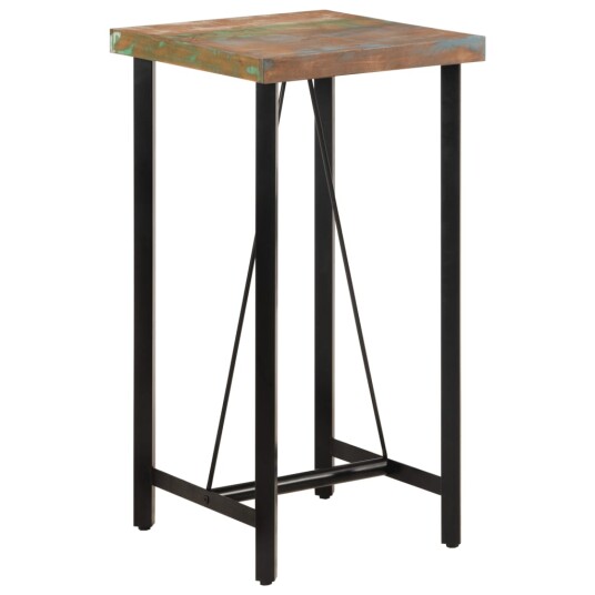 Barbord 55x55x107 cm heltre akasie og jern 356372