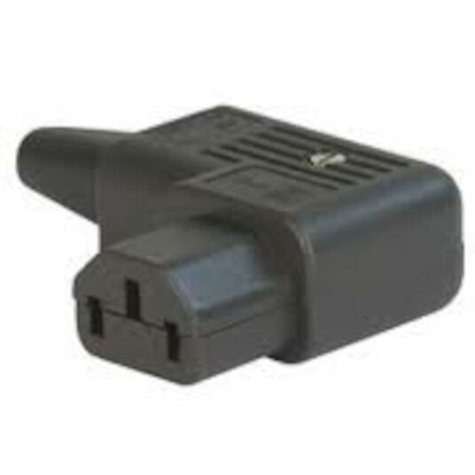 Apparatkontakt C13 Vinklet