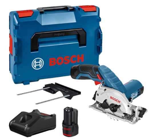 Bosch GKS 12V-26 Batteridrevet Sirkelsag med 2x3Ah Batteri og Støvsuging Bosch GKS 12V-26 Batteridrevet Sirkelsag med 2x3Ah Batteri og Støvsuging
