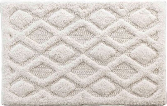 Douceur d`Interieur NEMESIS baderomsteppe 100 % bomull ecru 50 x 80 cm