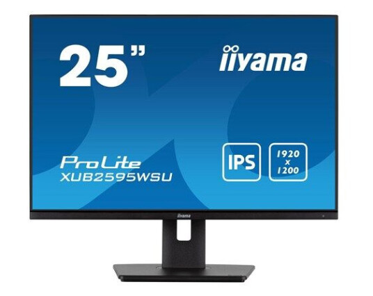Iiyama ProLite 25" IPS Skjermer 1920x1200 med Høyttalere Svart