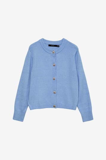 Vero Moda Girl Kardigan vmFiona LS Short Button Blå