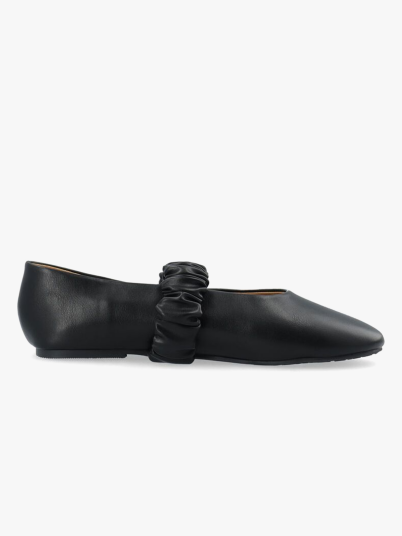 Bianco Aluna Scrunchie Ballet Flat Faux Leather Sort 37