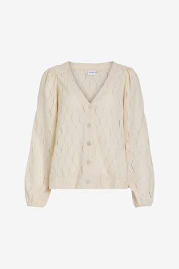 Vila - Topp viMarcella V-neck L/S Cardigan - Grå
