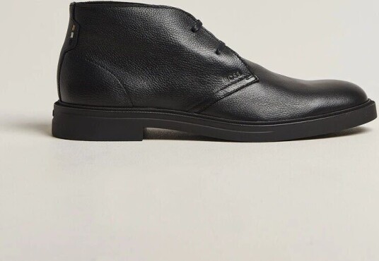 Boss BLACK Calev Grained Leather Chukka Boot Black