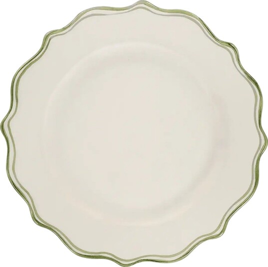 Anna + Nina Basil Scalloped Breakfast Plate - GREEN - ONZE SIZE