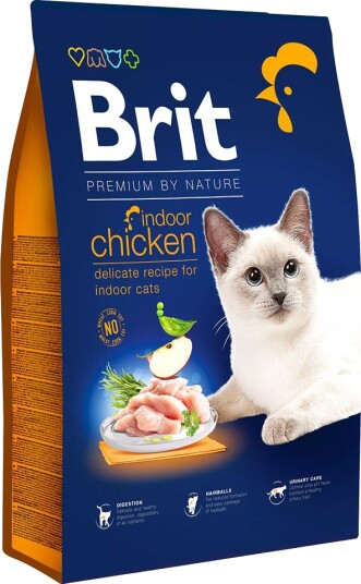 Brit Premium By Nature Cat Indoor Med Kylling 2 X 8 kg