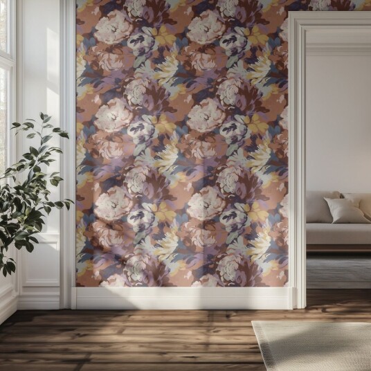 Tapet – Mykt blomstermønster
