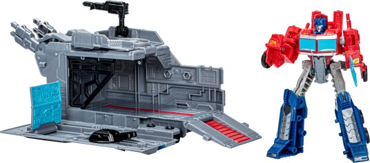 Transformers EarthSpark Optimus Prime-figur med Tilhenger