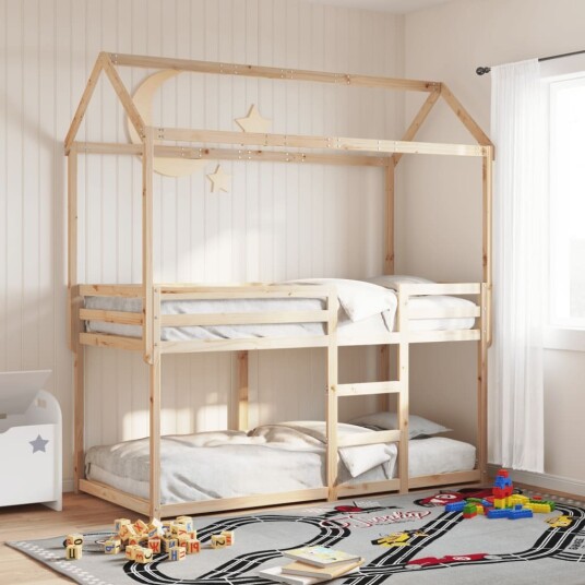 Køyeseng med tak 80x200 cm heltre furu 8721102670190 Køyeseng med tak 80x200 cm heltre furu 8721102670190