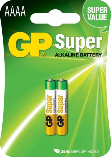 GP Alkaline Batteri AAAA LR61 2-pk