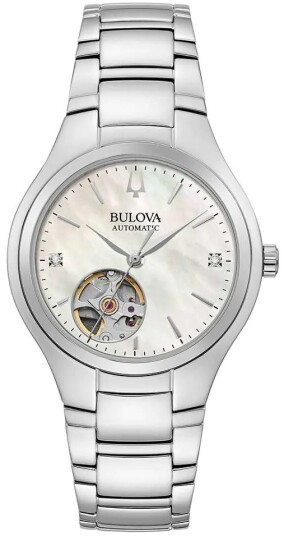 Bulova Dameklokke 96P247 Sutton Hvit/Stål Ø34 mm Bulova Dameklokke 96P247 Sutton Hvit/Stål Ø34 mm
